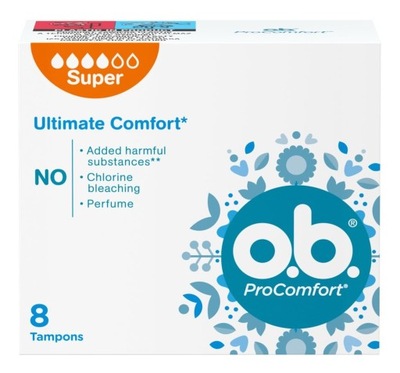 O.B. ProComfort Super komfortowe tampony 1op.-8szt