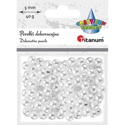 Perełki dekoracyjne białe 8 mm 40g Titanum