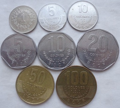 KOSTARYKA - MONETY - ZESTAW