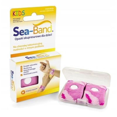 Sea-band opaska przeciw mdłościom dzieci różowa
