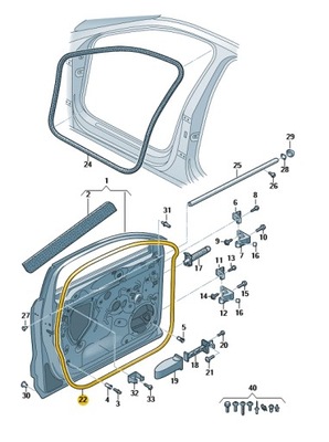 Прокладка дверь наружная левая audi q3 sportback фото №1