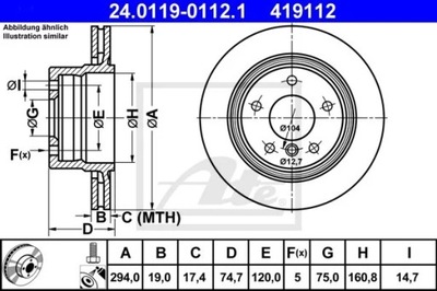 24.0119-0112.1 DISKU HAM.TYL BMW Z4 E85 03- 