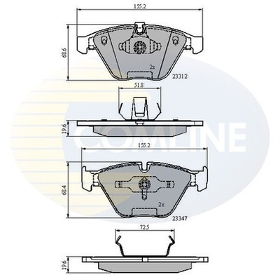 ZAPATAS DE FRENADO COMLINE /PRZOD/ (ODP.GDB2021) BMW  