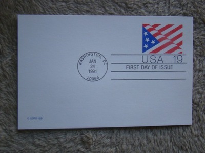 USA FLAGA - 1991 Karta FDC