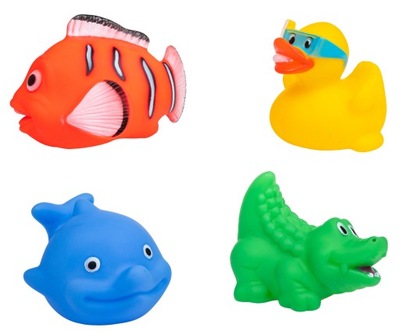 Gumowe piszczki zabawki do kąpieli wody rybki