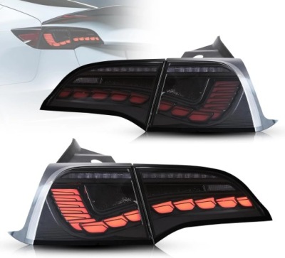 Лампы задний  комплект  full led neon oled диоды тюнинг tesla model 3 17-23 рестайлинг  y 20 фото №1