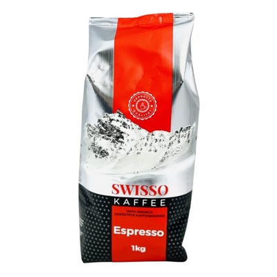 Kawa Ziarnista 100% Arabica SWISSO Kaffee Espresso 1 kg