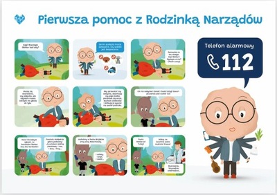 Plakat edukacyjny. Pierwsza pomoc A2