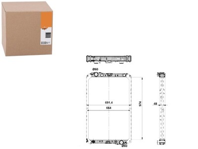 РАДИАТОР ДВИГАТЕЛЯ NRF 9405000603 9405000703 A