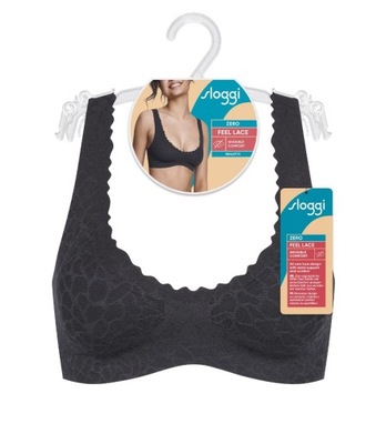 Sloggi - Zero Feel Lace 2.0 Bralette - czarny - L