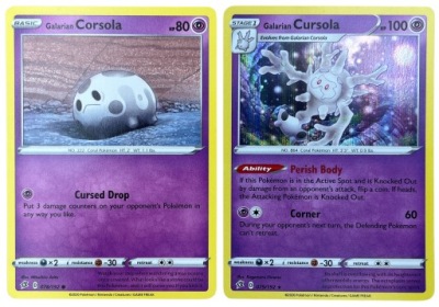 Karty Pokemon TCG Galarian Corsola RCL 078/192 Galarian Cursola RCL 079/192
