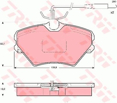 TRW GDB1087 КОЛОДКИ ТОРМОЗНЫЕ