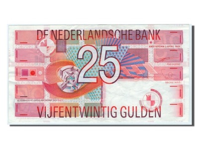 Banknot, Holandia, 25 Gulden, 1999, AU(55-58)