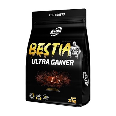 Gainer 6PAK Bestia Ultra 3000 g Chocolate 3000 g