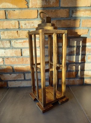 Lampion latarnia świecznik drewniany 70cm