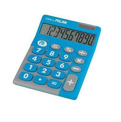 Kalkulator 10 pozycyjny touch duo niebieski MILAN