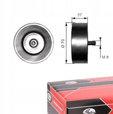 Ролик направляющая направляющая ремень gates do bmw 6 e63 635 фото №1