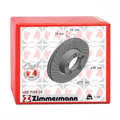 Zimmermann 460.1589.20 диск гальмівна фото №1