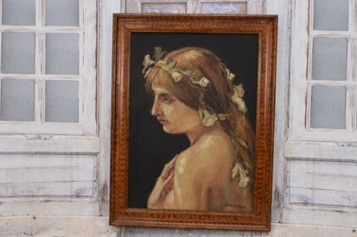 St. Wyspiański - Dziewczyna z Kwiatami we Włosach - Stare Malarstwo - Obraz