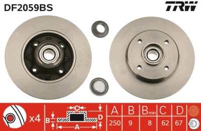 ДИСК ГАЛЬМІВНИЙ DF2059BS