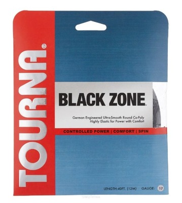 Naciąg tenisowy Tourna Black Zone 1.25 - czarny