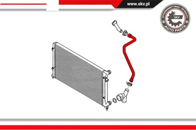 ESEN SKV CABLE DEL RADIADOR SKODA OCTAVIA VW GOLF V 1.9TDI  