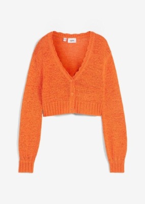 1N4B33 BONPRIX SWETER ROZPINANY POMARAŃCZOWY 164/170