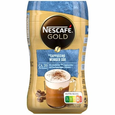 Kawa Nescafe GOLD Cappuccino Mniej Cukru 250g DE