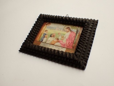 Przedwojenny Obraz Tramp Art