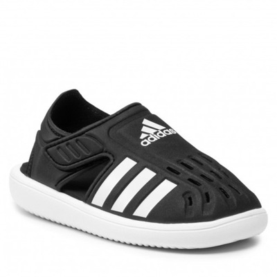 Adidas Sandały Kryte Dziecięce Szybkoschnące Czarne GW0384 r. 29