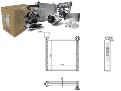 Отопитель 171 5x184x26 citroen c3 picasso peug фото №1