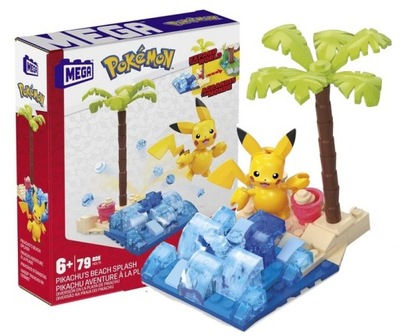 MEGA POKEMON KLOCKI 79el PIKACHU na plaży zestaw klocków dla dzieci +6 lat