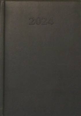 Kalendarz książkowy dzienny 2024 A5 czarny