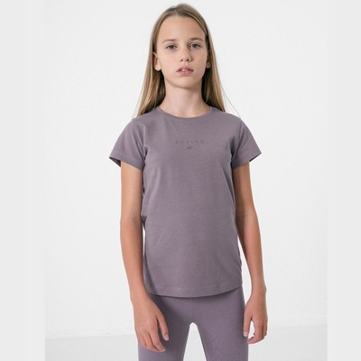 158 cm T-Shirt 4F HJZ22-JTSD002 51S fioletowy 158 cm