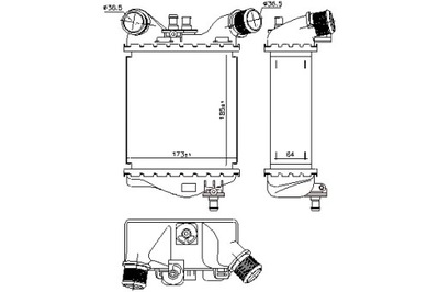 NISSENS ІНТЕРКУЛЕР РАДІАТОР ПОВІТРЯ DOLOTOWEGO ABARTH 500 595 695