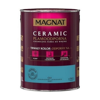 MAGNAT Ceramic 5L C61 Szmaragdowy Akwamaryn ceramik ceramiczna farba do