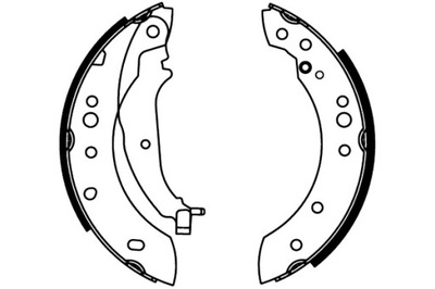 TOMEX BRAKES ZAPATAS DE TAMBOR DE FRENADO JUEGO MITSUBISHI COLT VI 04-12  