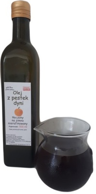 Olej z pestek dyni tłoczony na zimno - 500 ml