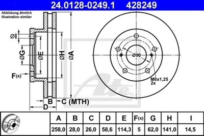 24.0128-0249.1 DISCO HAM.PRZOD TOYOTA HILUX 3 06-  