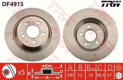 DF4915 ДИСК HAM. MERCEDES S-KLASA 05-13