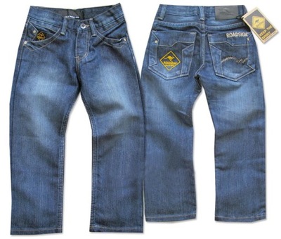 128cm Spodnie jeansowe ROADSIGN chłopięce A658