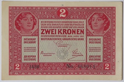 Banknot 2 Korony - Austria - 1917 rok