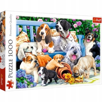 Puzzle Psy w Ogrodzie 1000 elementów 10556 Trefl