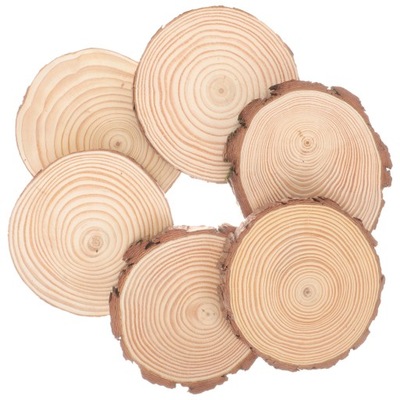 Okrągłe deski drewniane Plasterki drewna na żetony rzemieślnicze