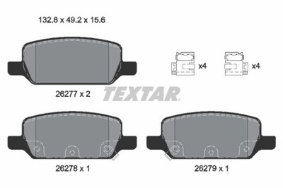 ZAPATAS DE FRENADO TESLA PARTE TRASERA MODELO 3/Y 17- 2627701  