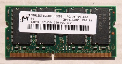 Pamięć 128MB SDRAM PC100S 100MHz SODIMM MICRON