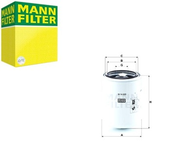 FILTRO ACEITES MANN TRUCK W14005 MANN-FILTER  