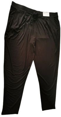 Papaya spodnie czarne dzianinowe na gumie maxi 48