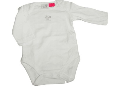 body bawełniane BIAŁE ZARA 62 cm 0-3 m-ce NADRUK