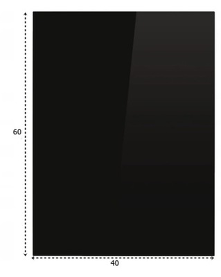 Szyba hartowana pod Piec kominek 60x40 cm czarna